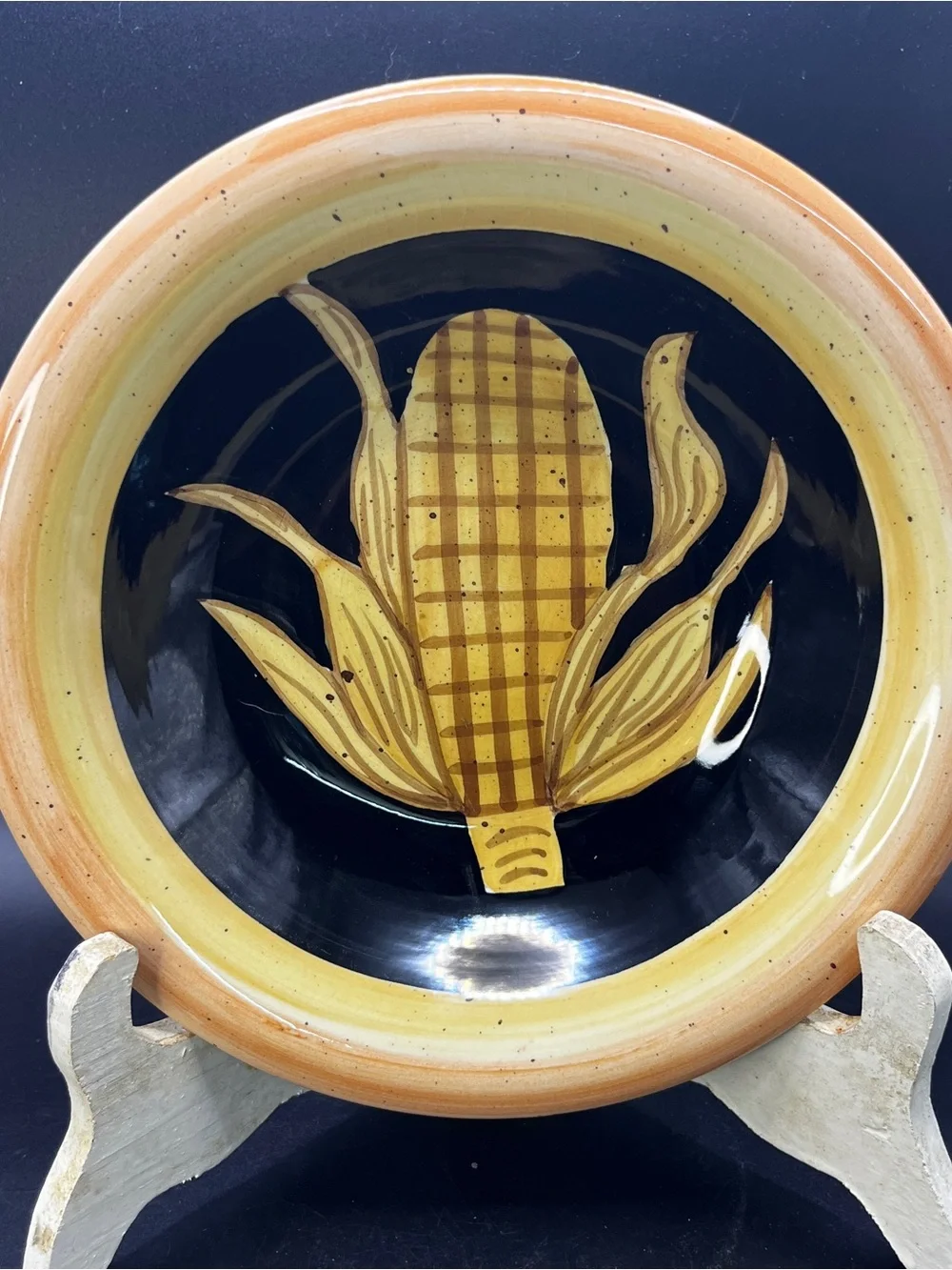 Salute Ceramics Hand Painted Corn On The Cob Bowls Vintage Soup Pasta Set Of 4